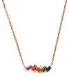 Suzanne Kalan Rose Gold, Diamond And Sapphire Frenzy Necklace In Gold