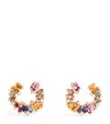 Suzanne Kalan Rose Gold, Diamond And Sapphire Shimmer Spiral Hoop Earrings In Gold