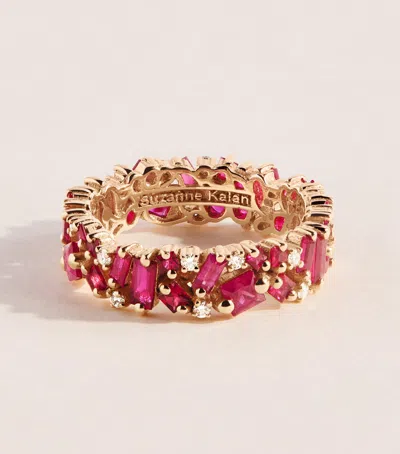 Suzanne Kalan Rose Gold, Ruby And Diamond La Fantaisie Eternity Ring