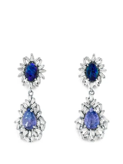 Suzanne Kalan Sapphire Drop Earrings In Blue