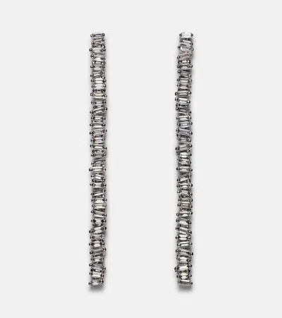 Suzanne Kalan Savannah Milli 18kt White Gold Earrings With Diamonds In Silver