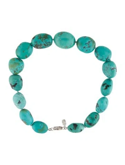 Pre-owned Suzanne Kalan Turquoise Bead Strand Necklace, 18" In Multi