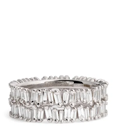 Suzanne Kalan White Gold And Classic Diamond Tech Ring Jackets