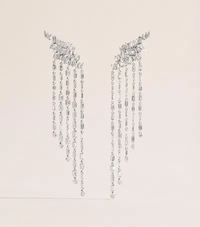 Suzanne Kalan White Gold And Diamond Angel Drop Earrings