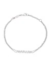 Suzanne Kalan White Gold And Diamond Bar Bracelet In White