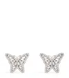 Suzanne Kalan White Gold And Diamond Bold Butterfly Stud Earrings In White