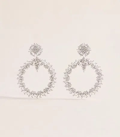 Suzanne Kalan White Gold And Diamond Classic Drop Earrings
