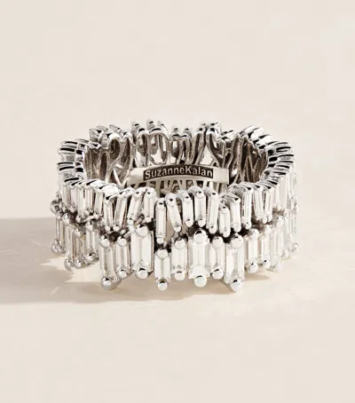 Suzanne Kalan White Gold And Diamond Classic Short Stack Eternity Ring