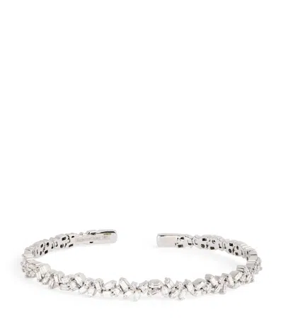 Suzanne Kalan White Gold And Diamond Classic Sparkler Bangle