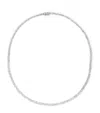 Suzanne Kalan 18k White Gold Diamond Baguette Scattered Tennis Necklace, 17 In White