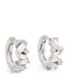 Suzanne Kalan White Gold And Diamond Frenzy Huggie Earrings In White