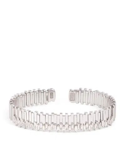 Suzanne Kalan White Gold And Diamond Golden Age Bangle