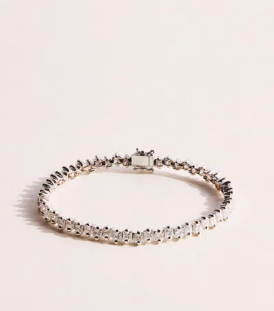 Suzanne Kalan White Gold And Diamond Princess Tennis Bracelet