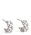 Suzanne Kalan White Gold And Diamond Shimmer Hoop Earrings In Silver