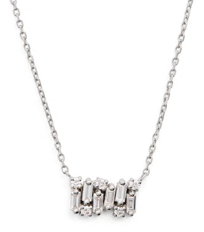 Suzanne Kalan White Gold And Diamond Shimmer Necklace