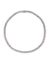Suzanne Kalan White Gold And Diamond Short Stack Tennis Necklace In White