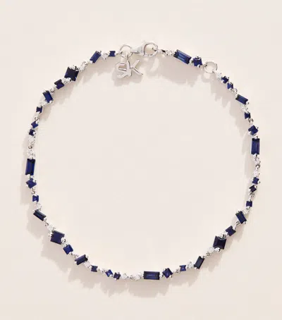 Suzanne Kalan White Gold, Diamond And Blue Sapphire La Fantaisie Bracelet