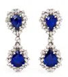 Suzanne Kalan White Gold, Sapphire And Diamond One Of A Kind Doublet Drop Earrings In White