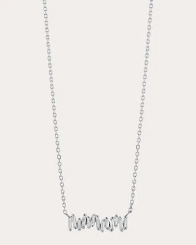 Suzanne Kalan Women's Classic Diamond Mini Bar Pendant Necklace In Metallic