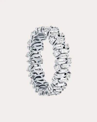 Suzanne Kalan Women's Classic Diamond Shimmer Eternity Band Ring In Silver