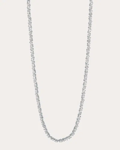 Suzanne Kalan Women's Classic Mini Diamond Baguette Tennis Necklace In Metallic