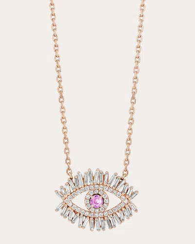 Suzanne Kalan Women's Evil Eye Pink Sapphire Pendant Necklace In Gold