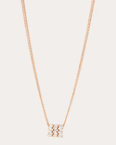 Suzanne Kalan Women's Roundel Triple Diamond Drop Pendant Necklace In Gold