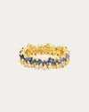 SUZANNE KALAN WOMEN'S SHORT STACK OMBRÉ SAPPHIRE ETERNITY BAND RING