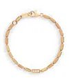 Suzanne Kalan Yellow Gold And Diamond Block-chain Bracelet In Gold