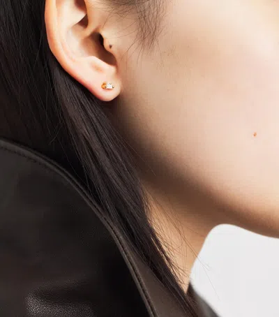 Suzanne Kalan Yellow Gold And Diamond Bold Stud Earrings