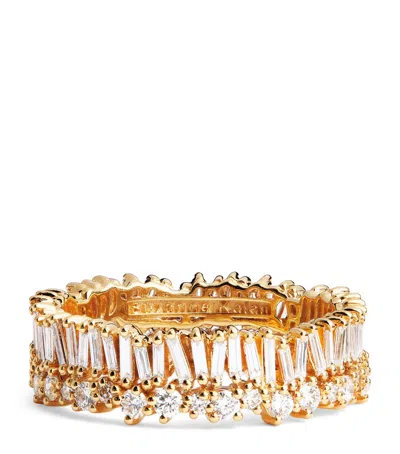 Suzanne Kalan Yellow Gold And Diamond Classic Eternity Ring