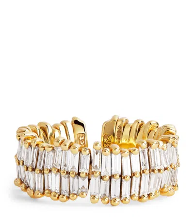 Suzanne Kalan Yellow Gold And Diamond Classic Eternity Ring