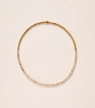 Suzanne Kalan Yellow Gold And Diamond Classic Fireworks Tennis Necklace