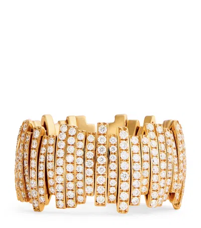 Suzanne Kalan Yellow Gold And Diamond Classic Full Pave Deco Ring
