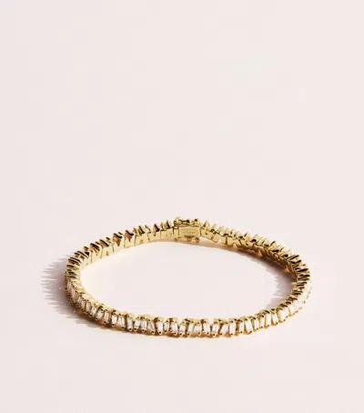 Suzanne Kalan Yellow Gold And Diamond Classic Tennis Bracelet