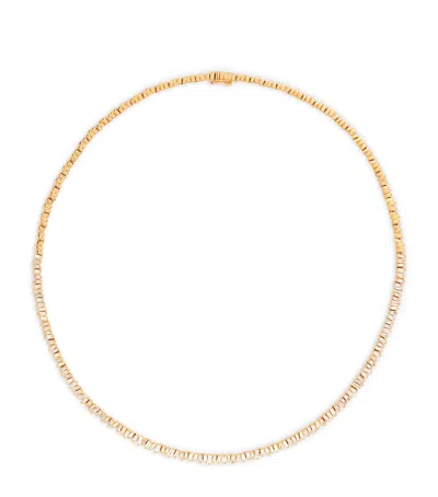 Suzanne Kalan Yellow Gold And Diamond Classic Tennis Necklace