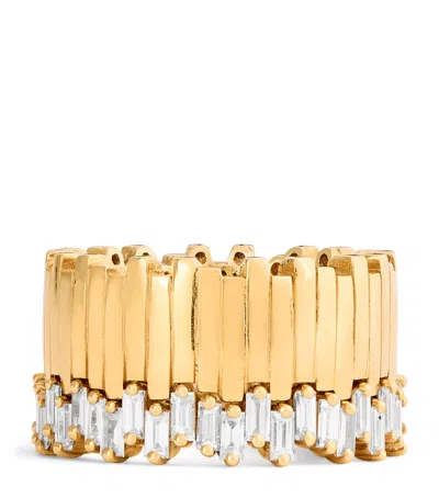 Suzanne Kalan Yellow Gold And Diamond Milli Stacker Eternity Ring