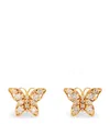 Suzanne Kalan Yellow Gold And Diamond Mini Butterfly Stud Earrings In Gold