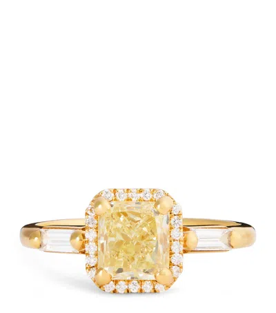 Suzanne Kalan Yellow Gold And Diamond One Of A Kind Halo Ring