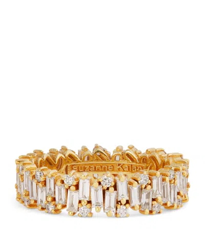 Suzanne Kalan Yellow Gold And Diamond Shimmer Eternity Ring