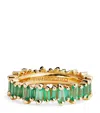 Suzanne Kalan Yellow Gold And Emerald Bold Eternity Ring In Green