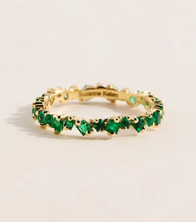 Suzanne Kalan Yellow Gold And Emerald La Fantaisie Cosmic Eternity Ring