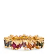 Suzanne Kalan Yellow Gold And Rainbow Sapphire Frenzy Eternity Ring In Gold
