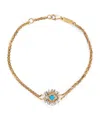 Suzanne Kalan Yellow Gold And Turquoise Evil Eye Bracelet In Gold
