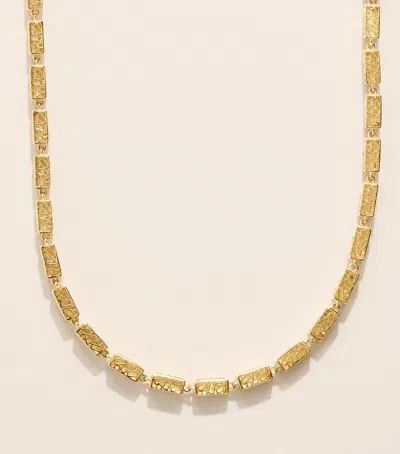 Suzanne Kalan Yellow Gold Block-chain Pendant Necklace In Neutral