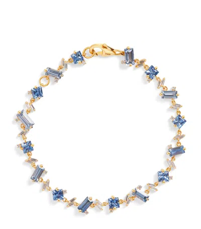 Suzanne Kalan Yellow Gold, Diamond And Blue Sapphire One Of A Kind Bracelet