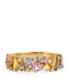 Suzanne Kalan Yellow Gold, Diamond And Pastel Sapphire La Fantasie Half-band Ring In Multi