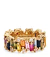 Suzanne Kalan Yellow Gold, Diamond And Sapphire Shimmer Audrey Ring In Gold