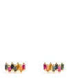 Suzanne Kalan Yellow Gold, Diamond And Sapphire Zigzag Rainbow Stud Earrings In Gold