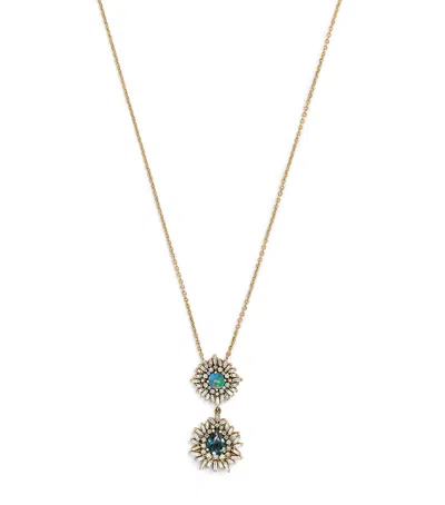 Suzanne Kalan Yellow Gold, Diamond, Sapphire And Opal One Of A Kind Necklace